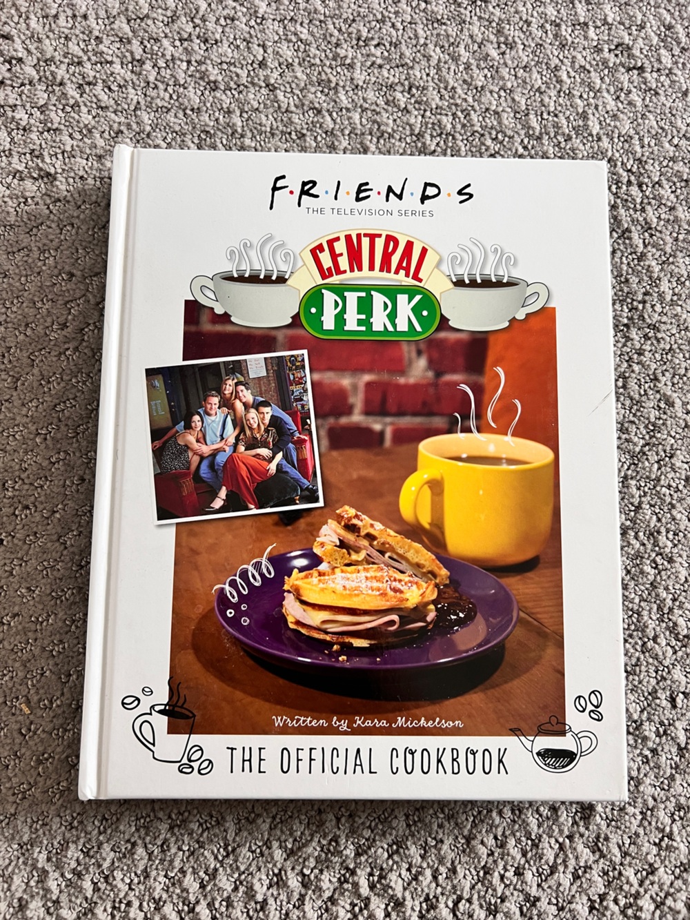 FRIENDS Central Perk Cookbook Back Cover – White, Green, Red, Yellow